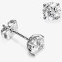 18ct White Gold 0.50ct Round Brilliant 4 Claw Diamond Earrings ERG241(4.0)PR