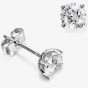 18ct White Gold 0.40ct Round Brilliant 4 Claw Diamond Earrings ERG241(4.0)PR
