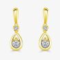 18ct Yellow Gold 0.26ct Diamond Teardrop Dropper Earrings LG224/EA-PR