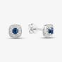 18ct White Gold 0.33ct Sapphire & 0.15ct Brilliant Cut Diamond Halo Stud Earrings 29467
