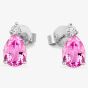Tivon 18ct White Gold Pear-Cut Pink Morganite & Diamond Stud Earrings EW-0886-PMG
