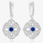 Tivon 18ct White Gold Sapphire & Diamond Vintage Dropper Earrings EW-0828-BS