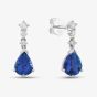 18ct White Gold 3.40ct Pear Cut Tanzania & 0.37ct Brilliant Cut Diamond Dropper Earrings LG245/EA-PR(TAN)
