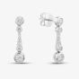 18ct White Gold Brilliant Cut Diamond Graduating Dropper Earrings LG250/EB-PR