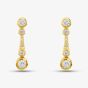 18ct Yellow Gold Brilliant Cut Diamond Graduating Dropper Earrings LG250/EB-PR YG