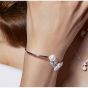 Fei Liu Alyssum 18ct White Gold Diamond 0.23ct & Pearl Cluster Bangle ALY-750W-402-MPPL-S