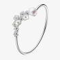 Fei Liu Alyssum 18ct White Gold Diamond 0.23ct & Pearl Cluster Bangle ALY-750W-402-MPPL-S