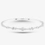 18ct White Gold 0.73ct Brilliant Cut Diamond Bubble Bar Bangle LG250/BA