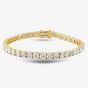  18ct Yellow Gold 14.35ct Brilliant Cut Diamond Tennis Bracelet BTOHJ