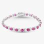 18ct White Gold 9.33ct Pear Cut Ruby & 1.36ct Brilliant Cut Diamond Tennis Bracelet MQ6476