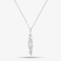 18ct White Gold 0.60ct Baguette & Brilliant Cut Diamond Dropper Necklace LG260/NA