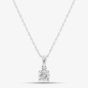 18ct White Gold Brilliant Cut Diamond Solitaire Necklace THP3119 18KWG (WG)(GH-I1)