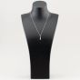 18ct White Gold 0.63ct Tapered Baguette Cut & Brilliant Cut Diamond Pendant Necklace LG318/NB