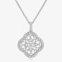 Tivon 18ct White Gold Diamond Open Quatrefoil Fancy Necklace PW-0104-D 