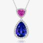 Tivon 18ct White Gold Tanzanite Pink Sapphire & Diamond Fancy Necklace PW-0911-TZPS