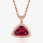 Tivon Cocktails & Champers 18ct Rose Gold Pink Tourmaline & Diamond Necklace PR-0506-PT 