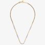 18ct Two Colour Gold 3.00ct Brilliant Cut Diamond Half Tennis Necklace HSN1055(3.00CT)S