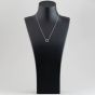 18ct White Gold 0.36ct Baguette & Brilliant Cut Diamond Open Circle Necklace LG253/NA
