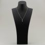 18ct White Gold 0.56ct Brilliant Cut Diamond Dropper Bar Necklace LG250/NA