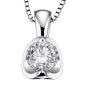 18ct White Gold 0.15ct Tension-set Diamond Pendant P2038W/15-18