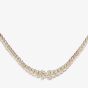 18ct Yellow Gold Barleycorn 2.63ct Diamond Leaf Necklace LG191/NA