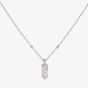 18ct White Gold Gatsby Multi-cut Diamond Dropper Necklace LG194/NA