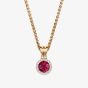 Geoghegan Cannele 18ct Rose Gold Rubellite Tourmaline & Diamond Cluster Pendant CAN74/R