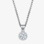 Geoghegan Cannele 18ct White Gold Diamond 0.38ct Halo Cluster Pendant CAN68/W