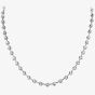 18ct White Gold 1.50ct Rubover Set Diamond Tennis Necklace HN014S