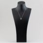 18ct White Gold Marquise Cut Blue Topaz & Brilliant Cut Diamond Openwork Necklace P38157GW18TB