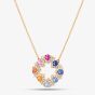 18ct Rose Gold Brilliant Cut Sapphire, Ruby & Diamond Openwork Necklace P39152KP18V01002 18RG