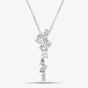 18ct White Gold 0.97ct Oval & Brilliant Cut Diamond Dropper Necklace P27127GW18DD