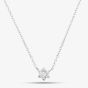 18ct White Gold 0.16ct Brilliant Cut Flower Necklet FXTU 18KW