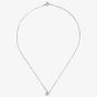 18ct White Gold 0.16ct Brilliant Cut Flower Necklet FXTU 18KW