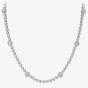 18ct White Gold 4.30ct Diamond Halo Cluster Necklace HSN1015(4.30CT)S