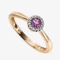 9ct Gold Diamond Amethyst Cluster Ring GR473M