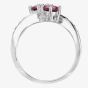 9ct White Gold Purple Rhodolite And Diamond Ring OJR0110F-PR 