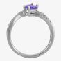 9ct White Gold Twin Marquise-cut Tanzanite and Diamond Shoulders Ring OJR0122C-T2A