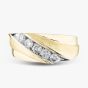 9ct Yellow Gold 0.50ct Brilliant Cut Diamond Crossover Ring THR39782-50 (YG)