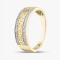9ct Yellow Gold 0.33ct Brilliant Cut Diamond Patterned Ring THR33973-33 (YG)
