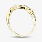 9ct Yellow Gold 0.10ct Diamond Linked Dress Ring THR44526-10