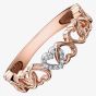 9ct Rose Gold Diamond Entwined Open Hearts Ring CH594RG/03-10