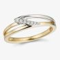 9ct Gold Two Colour Diamond Open Work Ring 32.09270.002