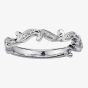 9ct White Gold 0.08ct Diamond Swirl Half Eternity Ring 53C14WG/10