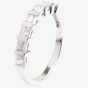 18ct White Gold Ridged Half Eternity Diamond Ring 18DR398-W