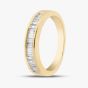 18ct Yellow Gold 0.60ct Baguette Cut Diamond Half Eternity Ring R01406 18KY