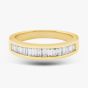 18ct Yellow Gold 0.60ct Baguette Cut Diamond Half Eternity Ring R01406 18KY