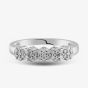 9ct White Gold 0.25ct Diamond Flower Clusters Ring TH014815R