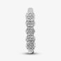 9ct White Gold 0.25ct Diamond Flower Clusters Ring TH014815R