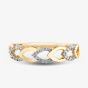 9ct Yellow Gold 0.10ct Diamond Open Hearts Ring TH014821R